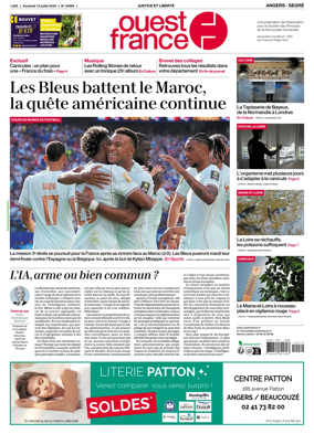 Cover of Ouest France (Angers / Segre)