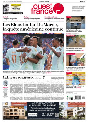 Cover of Ouest France (Nantes)