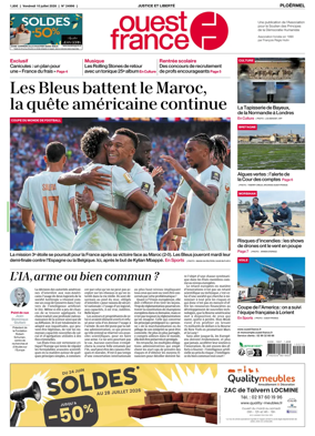Cover of Ouest France (Ploermel)