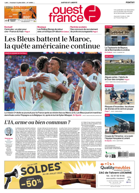 Cover of Ouest France (Pontivy)