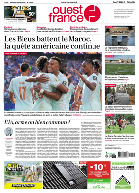 Cover of Ouest France (Saint-Malo)
