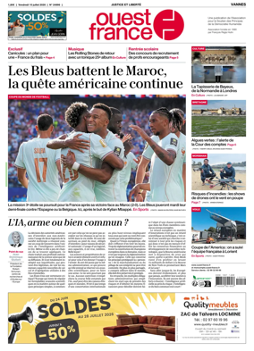 Cover of Ouest France (Vannes)