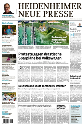 Cover of Heidenheimer Neue Presse