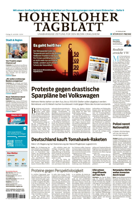 Cover of Hohenloher Tagblatt