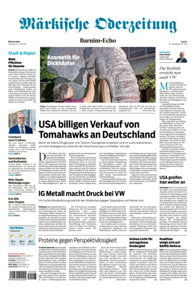 Cover of Markische Oderzeitung Eberswalde