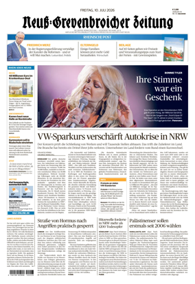 Cover of Neuss-Grevenbroicher Zeitung Neuss
