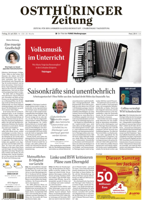 Cover of Ostthuringer Zeitung (Landkreis Saalfeld-Rudolstadt)
