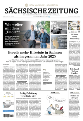Cover of Sachsische Zeitung (Pirna Sebnitz)