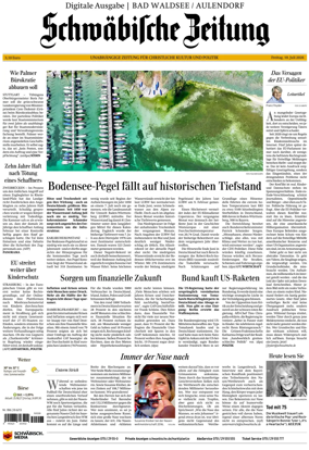 Cover of Schwabische Zeitung (Bad Waldsee / Aulendorf)