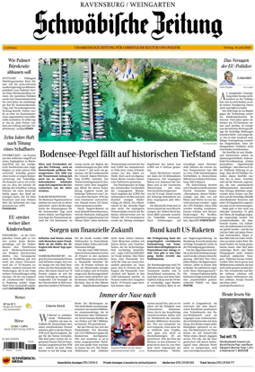 Cover of Schwabische Zeitung (Ravensburg / Weingarten)