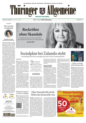 Cover of Thuringer Allgemeine (Arnstadt und Ilmenauz)