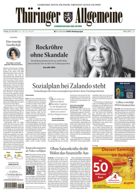 Cover of Thuringer Allgemeine (Sonderhausen und Artern)