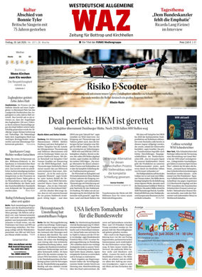 Cover of Westdeutsche Allgemeine Zeitung (Bottrop)
