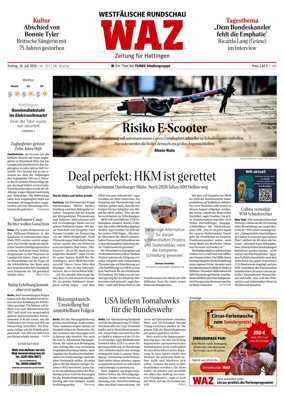 Cover of Westdeutsche Allgemeine Zeitung (Hattingen)