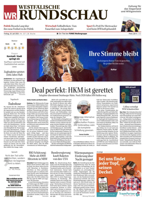 Cover of Westfalische Rundschau (Siegen)