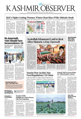 Cover of Kashmir Observer