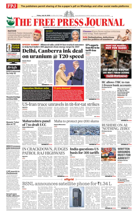 Cover of The Free Press Journal