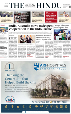 Cover of The Hindu (Hyderabad)
