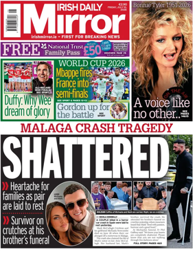 Cover of Irish Daily Mirror