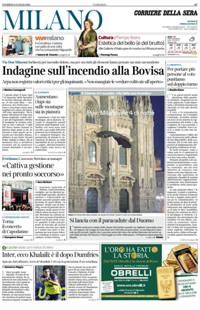 Cover of Corriere della Sera (Milano)