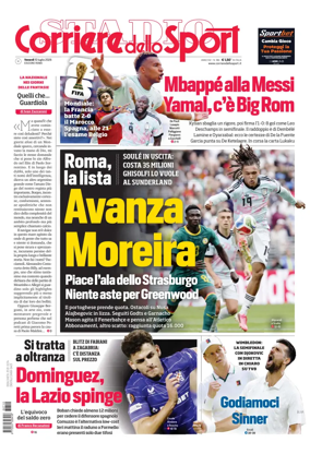Cover of Corriere dello Sport (Lazio)