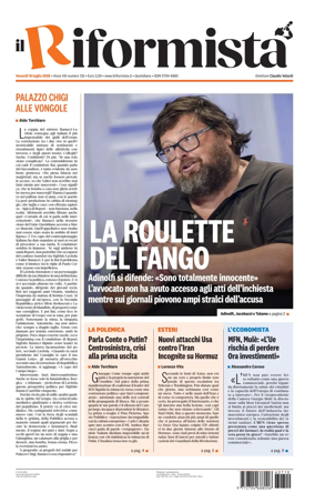Cover of Il Riformista (Italy)
