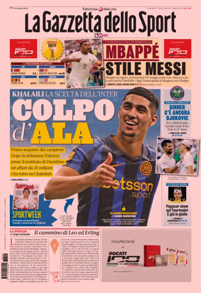 Cover of La Gazzetta dello Sport - Napoli