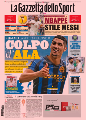 Cover of La Gazzetta dello Sport