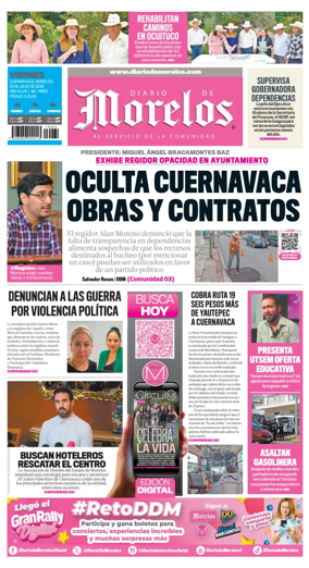 Cover of Diario de Morelos