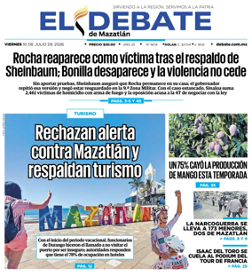 Cover of El Debate de Mazatlan