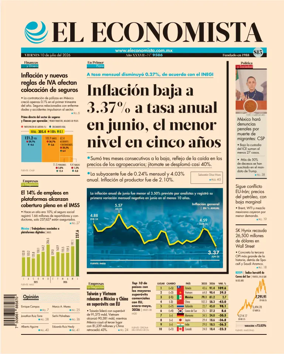 Cover of El Economista (Mexico)