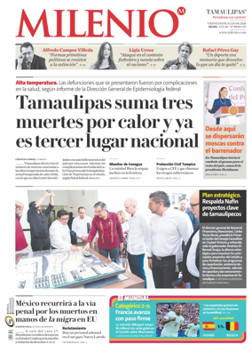Cover of Milenio Tamaulipas