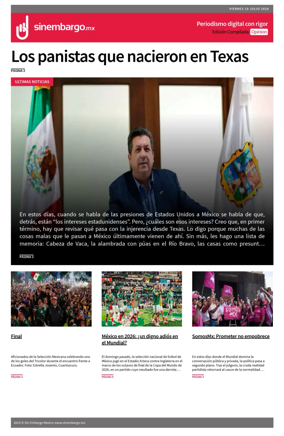 Cover of Sin Embargo Opinion