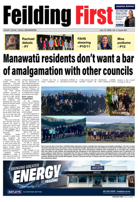 Cover of Feilding First