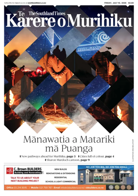 Cover of The Southland Times