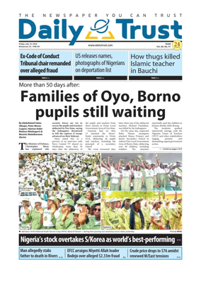 Cover of Daily Trust