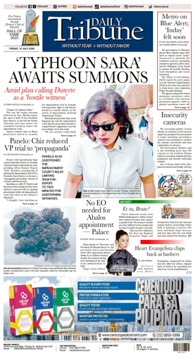 Cover of Daily Tribune (Philippines)