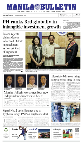 Cover of Manila Bulletin