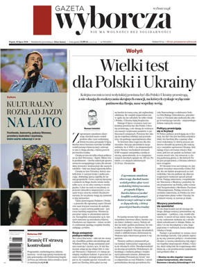 Cover of Gazeta Wyborcza