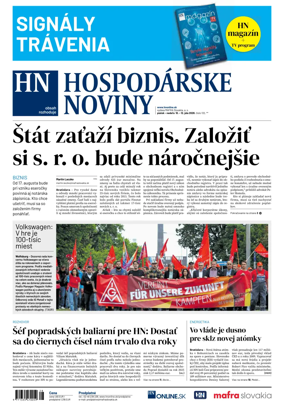 Cover of Hospodarske noviny