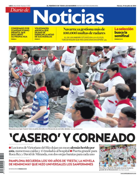 Cover of Diario de Noticias (Spain)