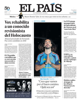 Cover of El Pais Madrid