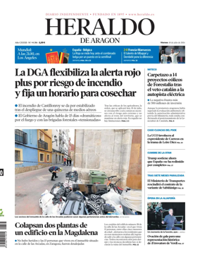 Cover of Heraldo de Aragon