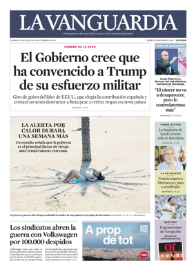 Cover of La Vanguardia
