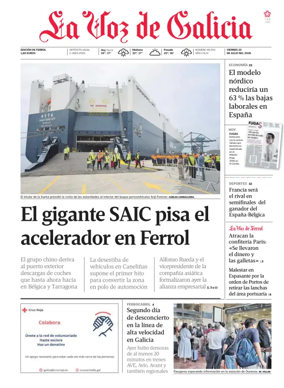 Cover of La Voz de Galicia (Ferrol)