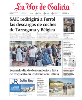 Cover of La Voz de Galicia (Pontevedra)