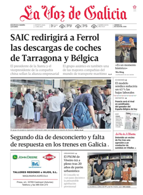 Cover of La Voz de Galicia (Viveiro)