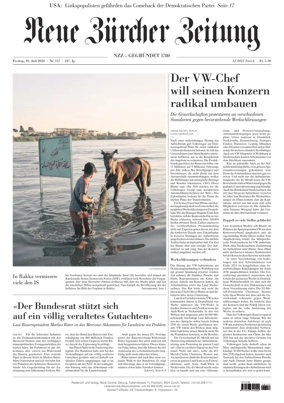 Cover of Neue Zurcher Zeitung