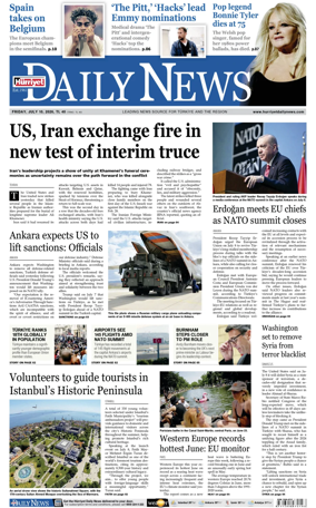 Cover of Hurriyet Daily News & Economic Review