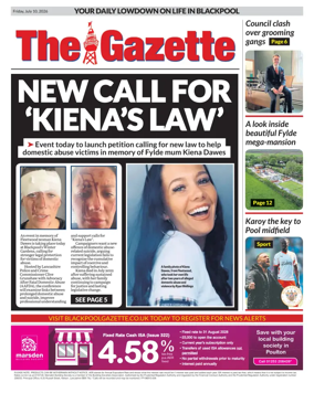 Cover of Blackpool Gazette